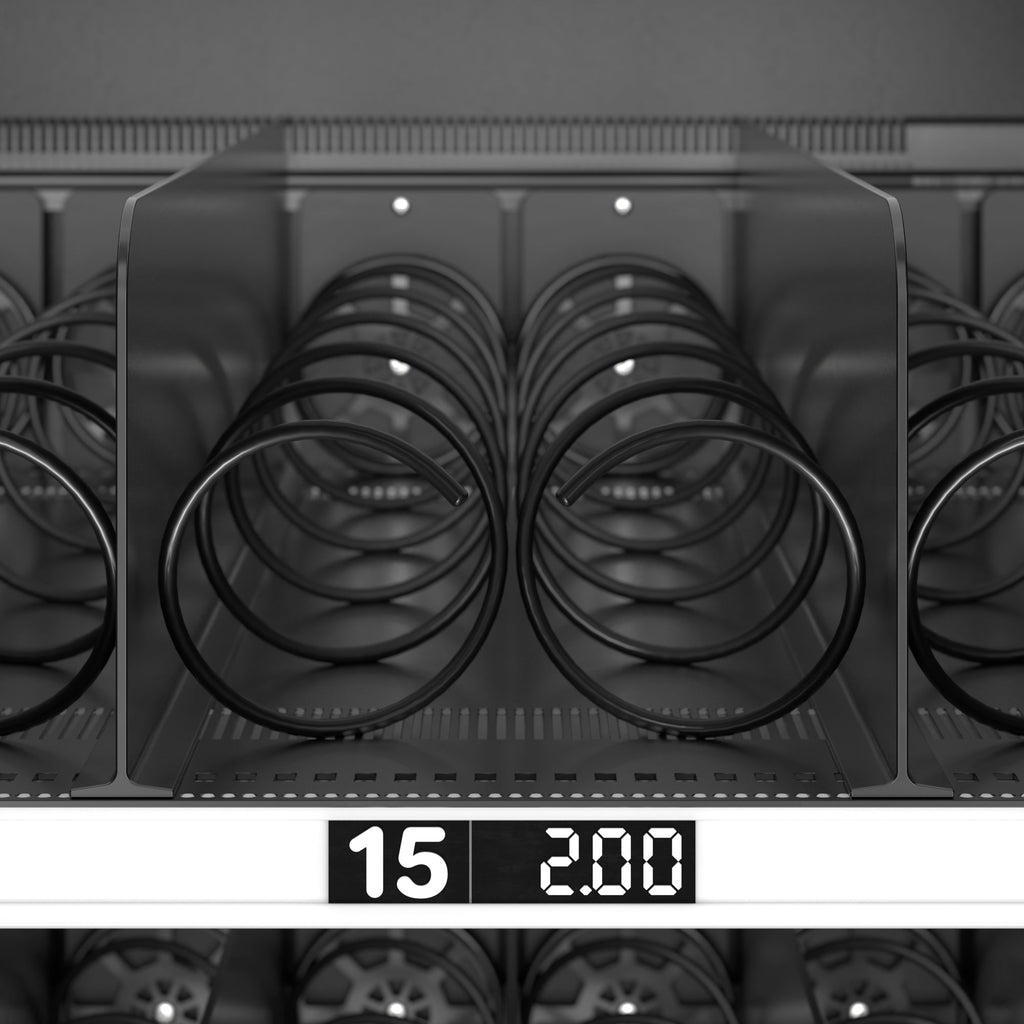 41 in. Refrigerated Snack Vending Machine with 48 Slots and Ample 49 in. Touch Display, Bill and Coin Acceptor, Credit Card Reader, Wifi, and 4G Connectivity in Black