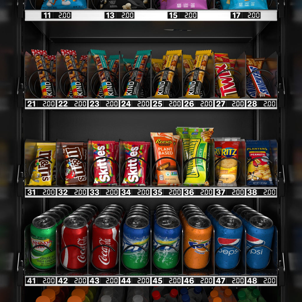 41 in. Refrigerated Snack Vending Machine with 48 Slots and Ample 49 in.Touch Display, Bill Acceptor, Credit Card Reader, Wifi, and 4G Connectivity in Black