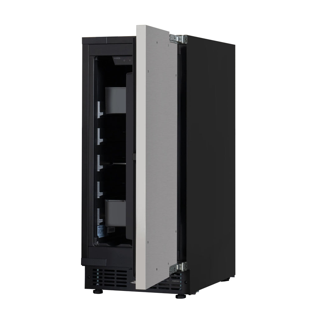 15 in. Built-In Panel Ready Undercounter Beverage Refrigerator, Compact with Digital Temperature Control, Glass Shelves, Security Lock