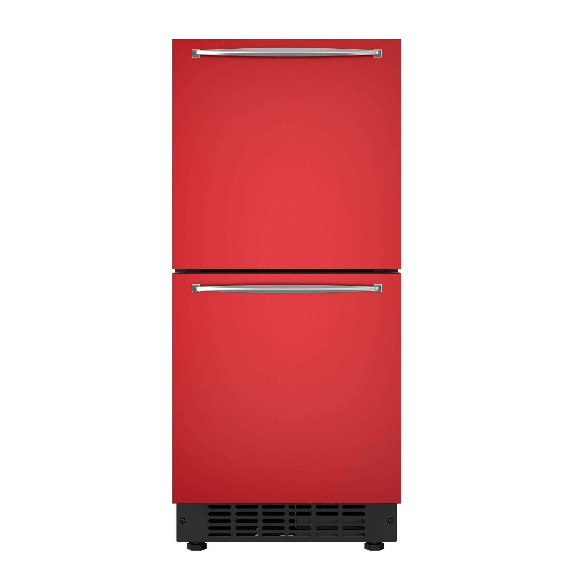 15 in. Panel Ready Built-in Double Refrigerator, Frost-Free Undercounter Fridge with Digital Temperature Control and Stainless-Steel Drawers