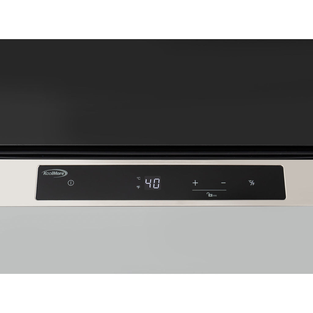 15 in. Panel Ready Built-in Double Refrigerator, Frost-Free Undercounter Fridge with Digital Temperature Control and Stainless-Steel Drawers