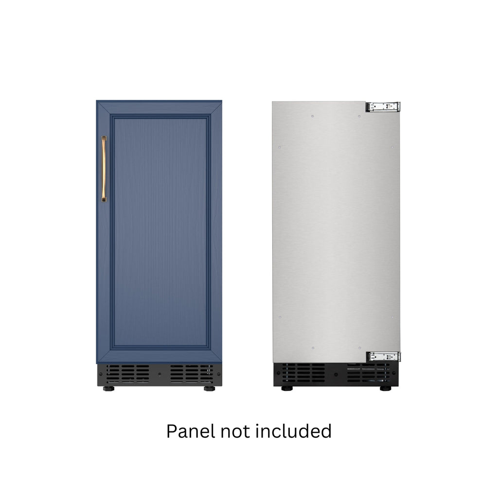 15 in. Built-In Panel Ready Undercounter Beverage Refrigerator, Compact with Digital Temperature Control, Glass Shelves, Security Lock