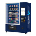 Snack Vending Machine with 21.5 Inch Touch Display, 66 Slots and Elevator-Lift Dispensing System, Refrigerated, Bill Acceptor and Credit Card Reader, Wifi and 4G Connectivity in Black - Wrap