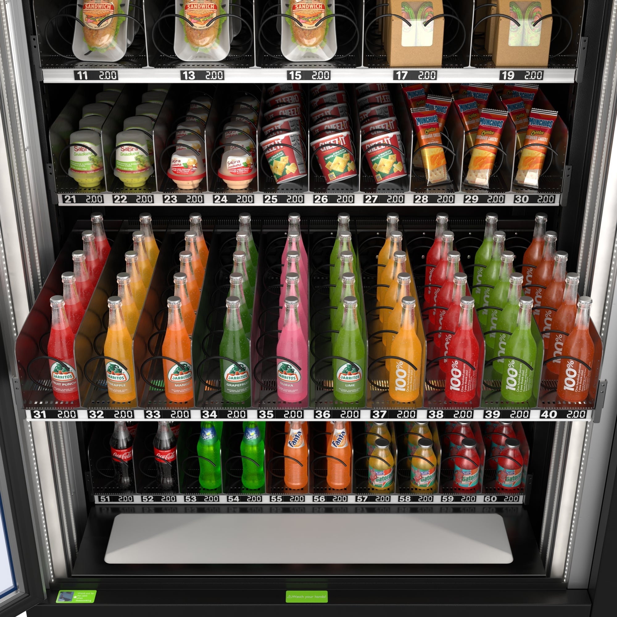 Snack Vending Machine with 21.5 Inch Touch Display, 66 Slots and Elevator-Lift Dispensing System, Refrigerated, Bill Acceptor and Credit Card Reader, Wifi and 4G Connectivity in Black - Wrap