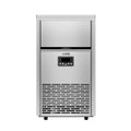 18 in. 100 lbs./24 hrs. Commercial & Residential Crescent Ice Maker with 30 lbs. of Storage Capacity in Stainless-Steel