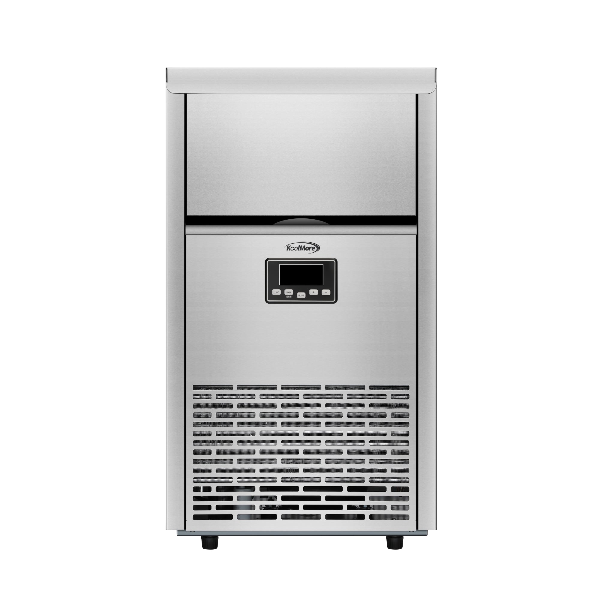 18 in. 100 lbs./24 hrs. Commercial & Residential Crescent Ice Maker with 30 lbs. of Storage Capacity in Stainless-Steel
