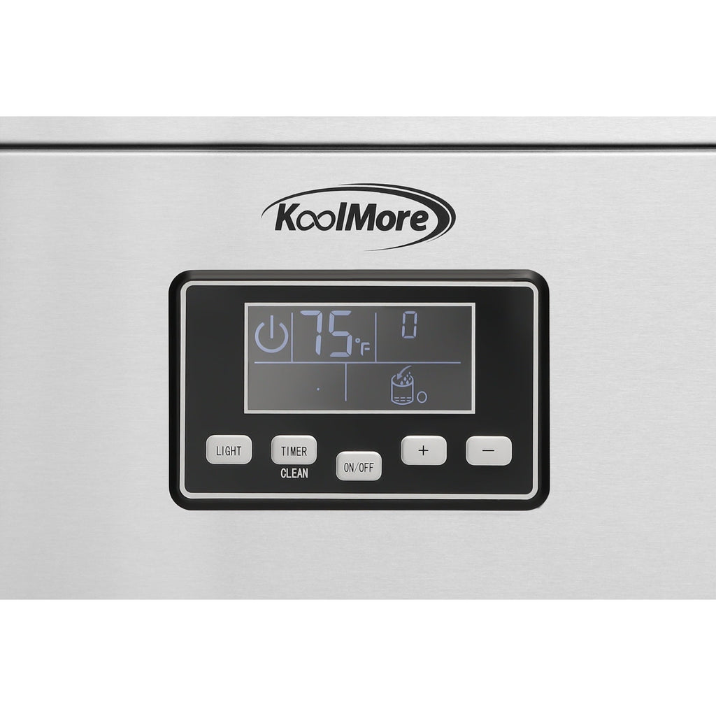 18 in. 100 lbs./24 hrs. Commercial & Residential Crescent Ice Maker with 30 lbs. of Storage Capacity in Stainless-Steel