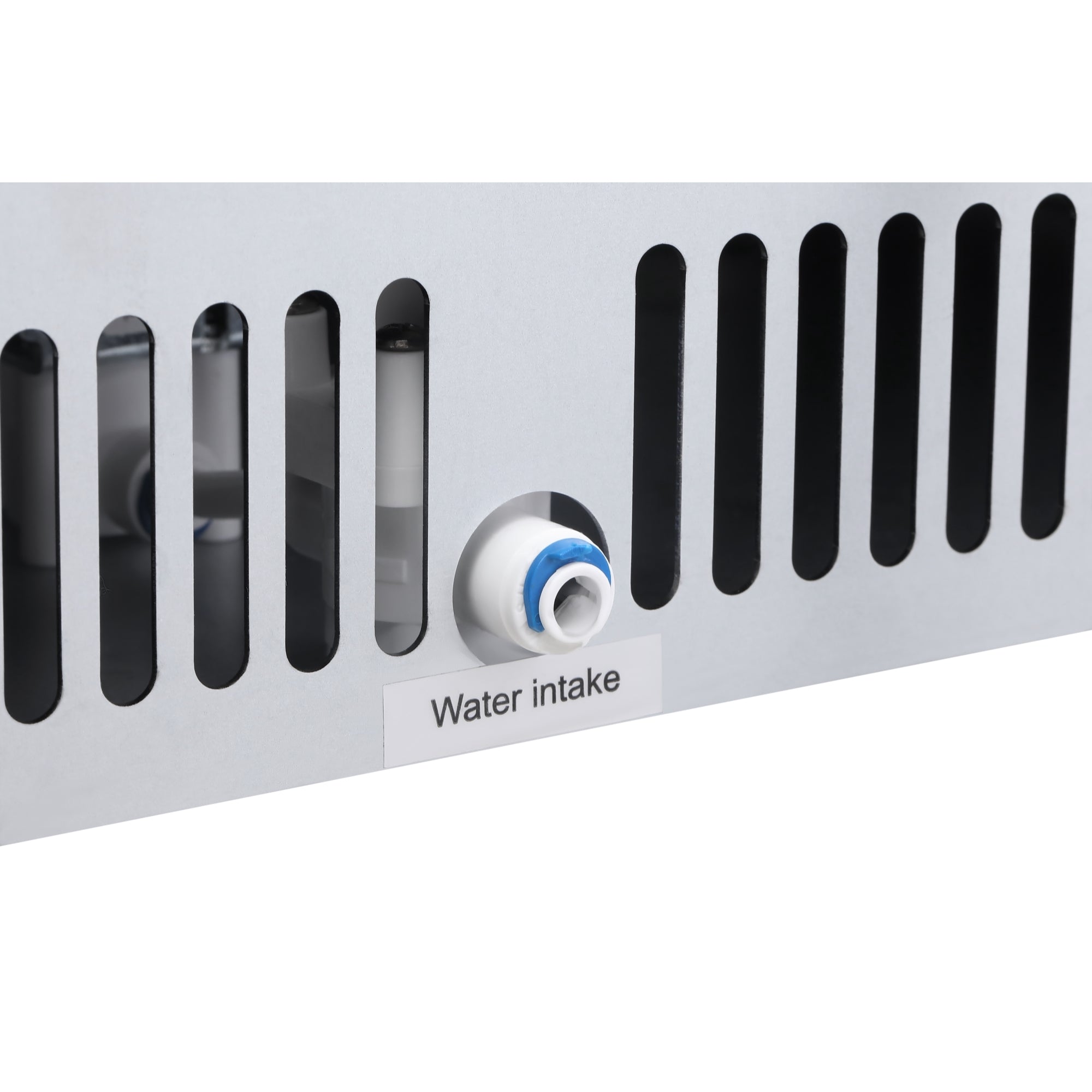 18 in. 100 lbs./24 hrs. Commercial & Residential Crescent Ice Maker with 30 lbs. of Storage Capacity in Stainless-Steel