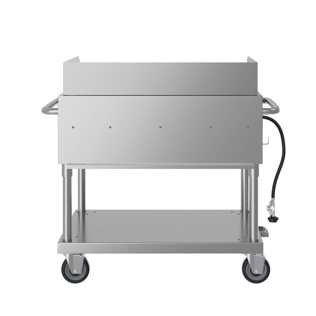 36 in. Commercial Outdoor Propane Grill with Griddle in Stainless-Steel, ETL Listed