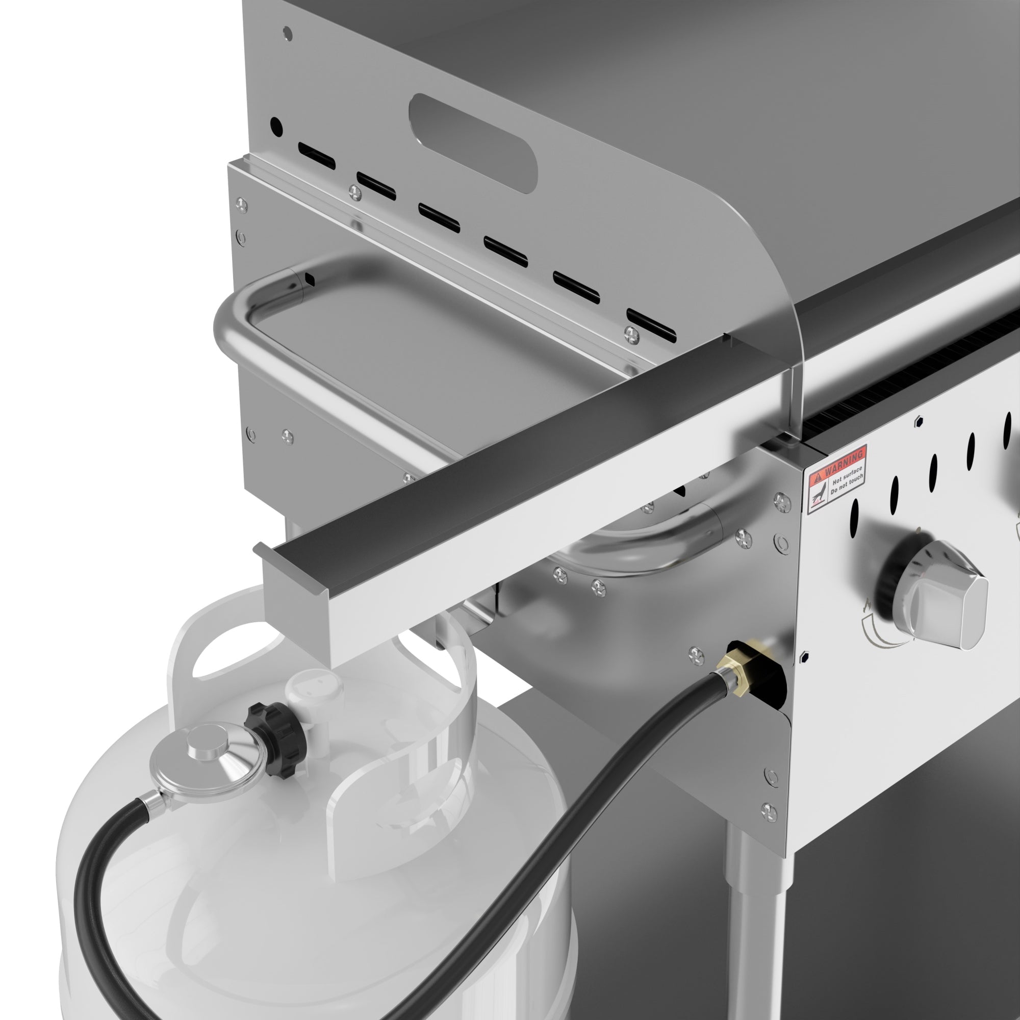 36 in. Commercial Outdoor Propane Grill with Griddle in Stainless-Steel, ETL Listed
