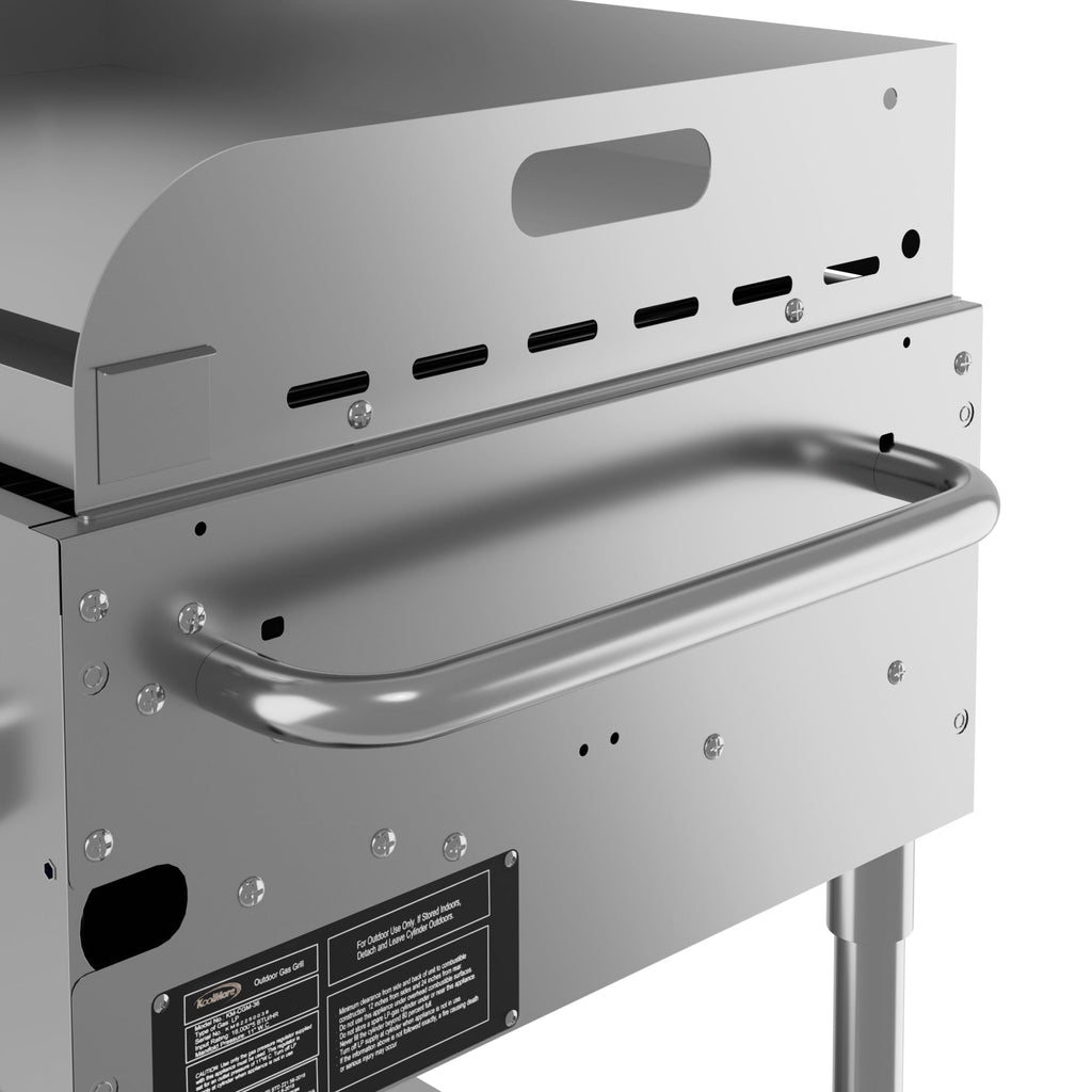 36 in. Commercial Outdoor Propane Grill with Griddle in Stainless-Steel, ETL Listed