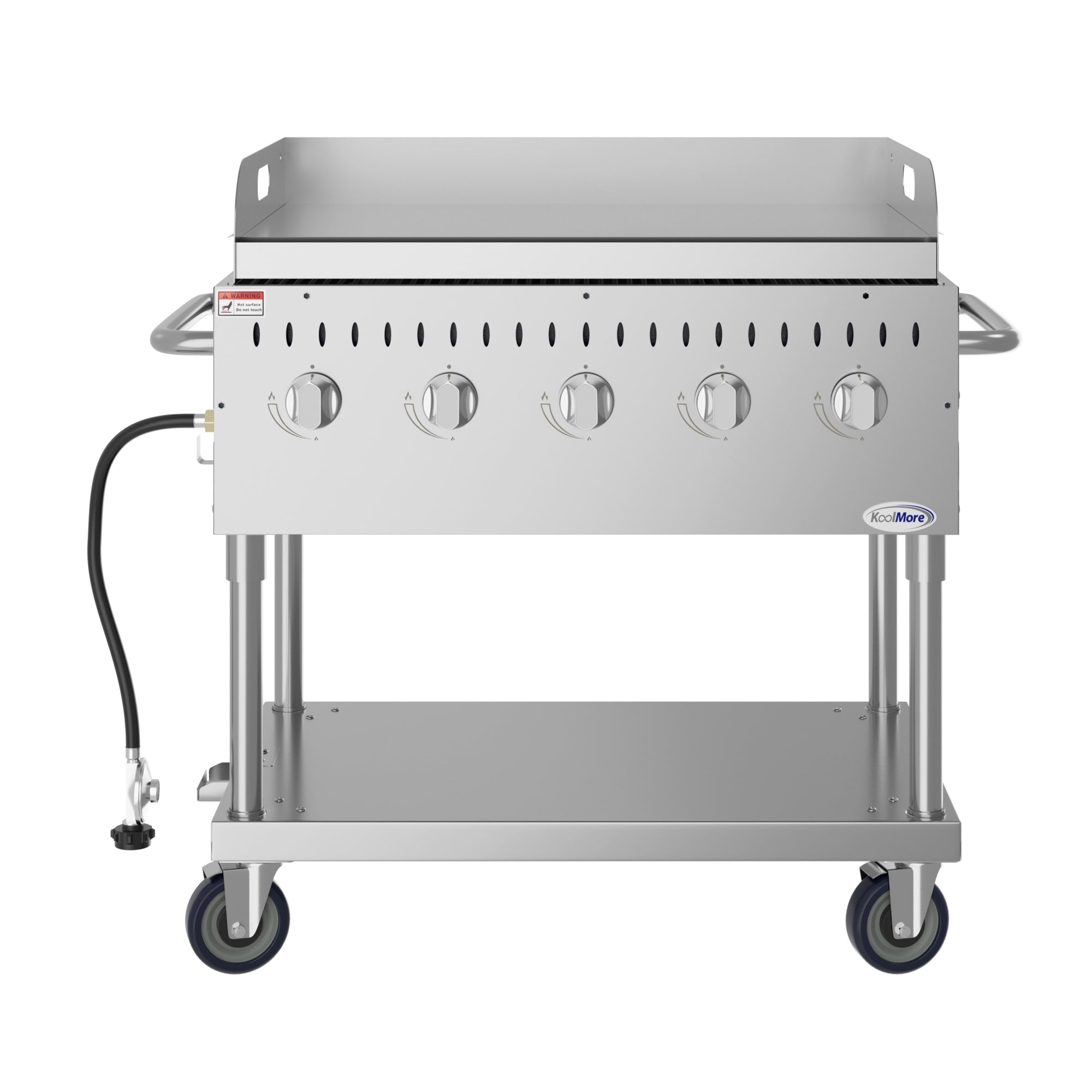 36 in. Commercial Outdoor Propane Grill with Griddle in Stainless-Steel, ETL Listed