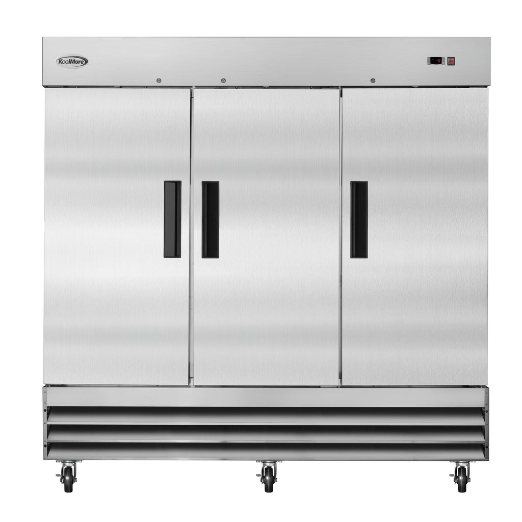 82 in. Three-Door Reach-In Freezer 72 cu ft.