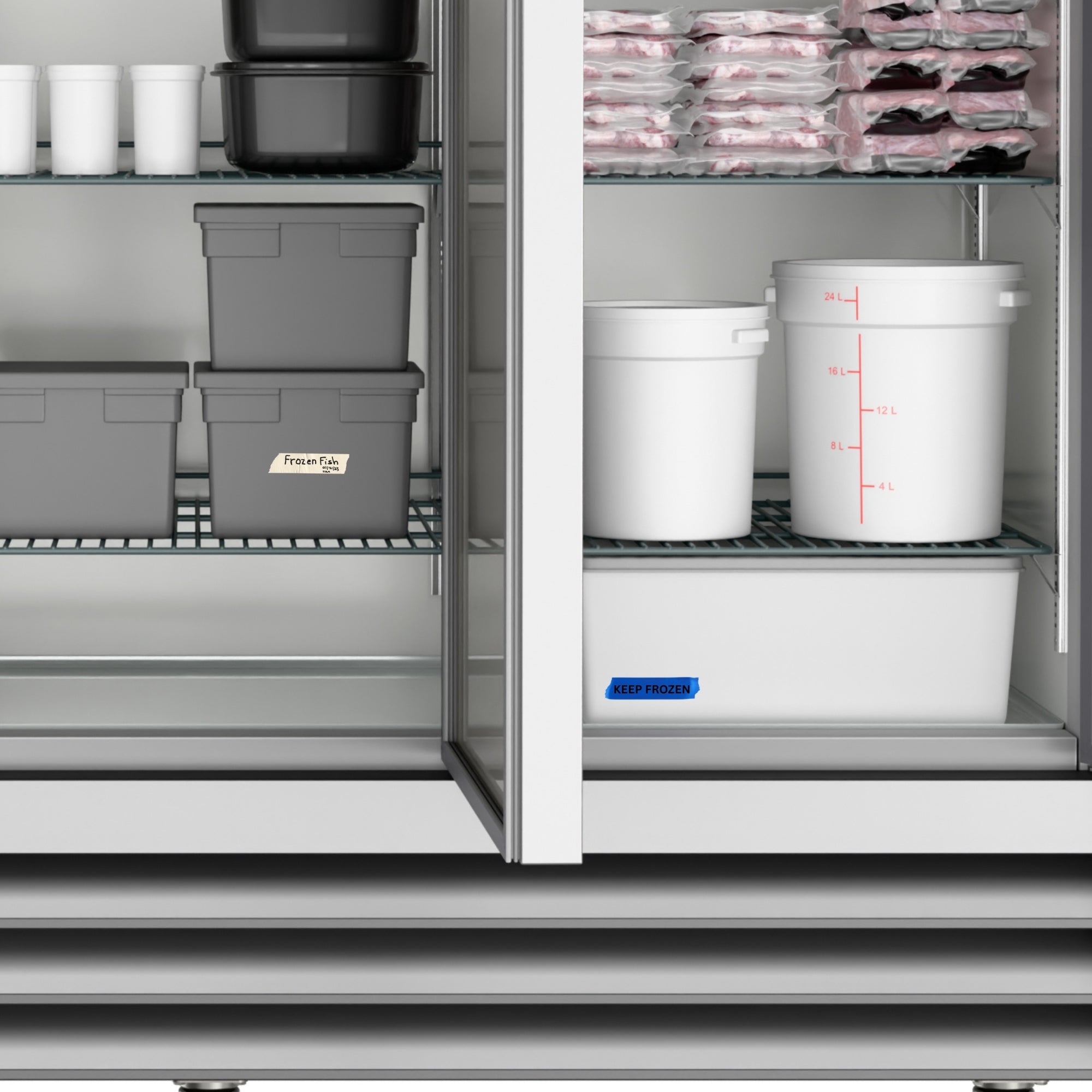 82 in. Three-Door Reach-In Freezer 72 cu ft.