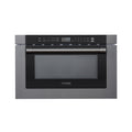 KoolMore Reserve 24 in. Stainless Steel Microwave Drawer, 1.2 Cu. Ft Capacity in Black