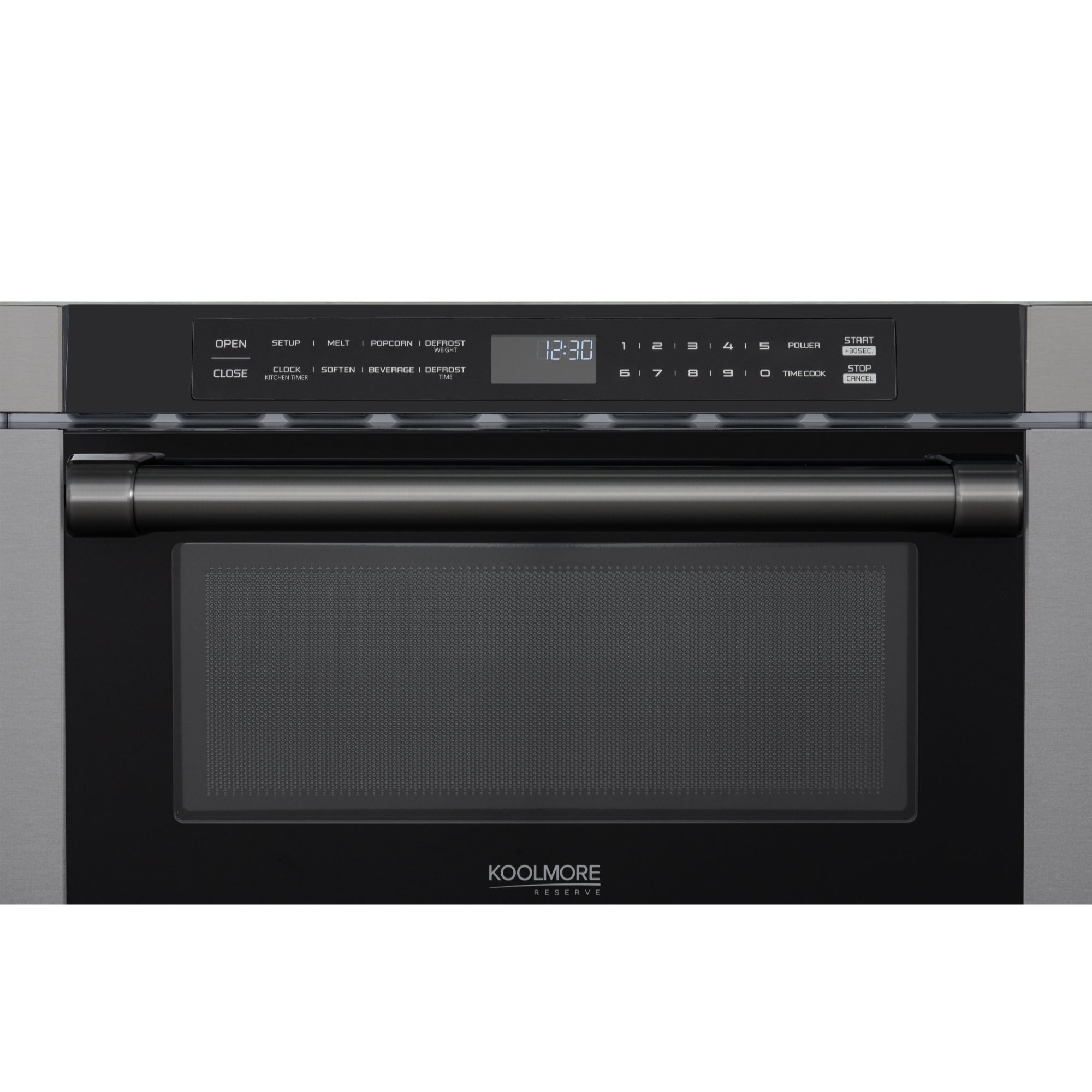 KoolMore Reserve 24 in. Stainless Steel Microwave Drawer, 1.2 Cu. Ft Capacity in Black