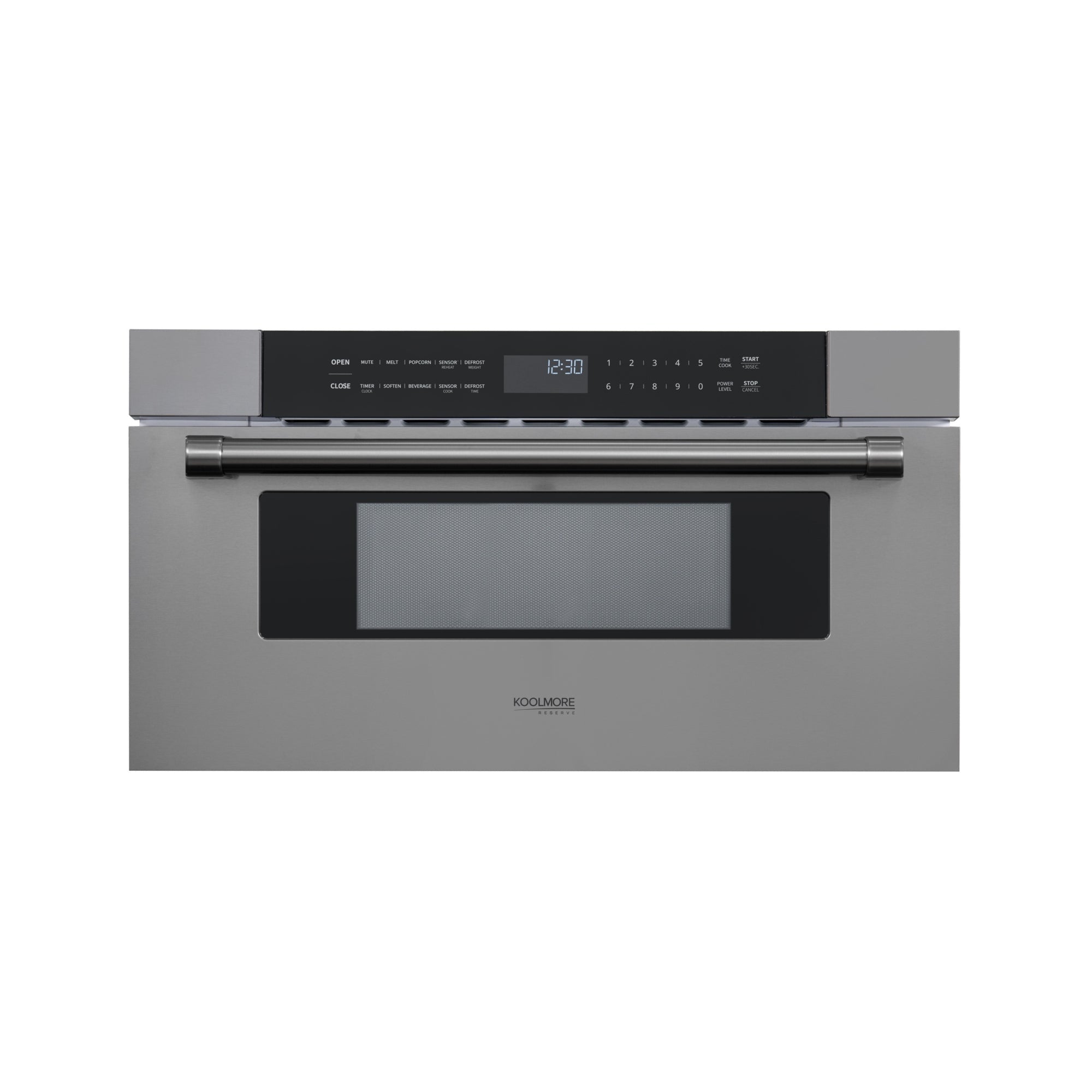 KoolMore Reserve 30 in. Stainless-Steel Microwave Drawer, 1.2 cu. ft. Capacity in Black