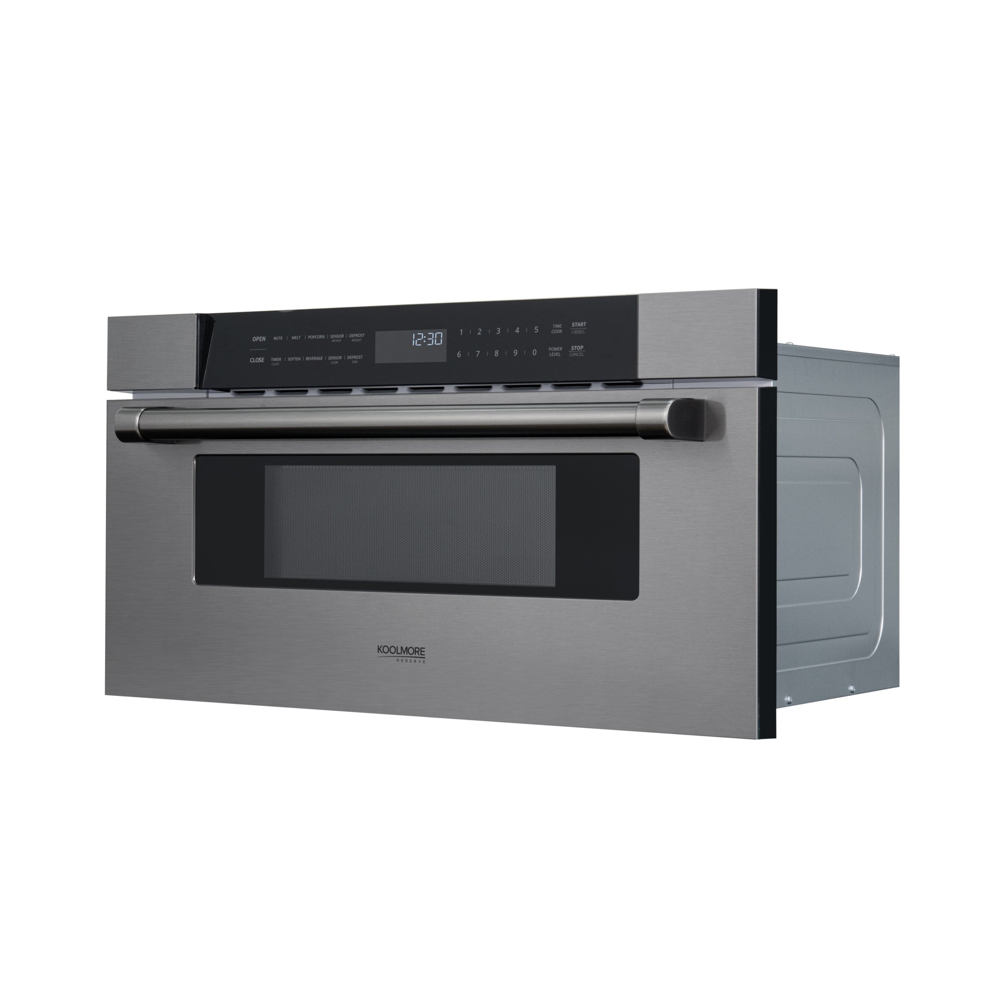 KoolMore Reserve 30 in. Stainless-Steel Microwave Drawer, 1.2 cu. ft. Capacity in Black