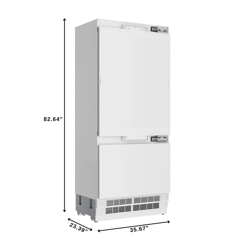 KoolMore Reserve 36 in. Panel Ready Refrigerator and Freezer with Ice maker and Water dispenser, Frost Free, 19.7 Cu. Ft.