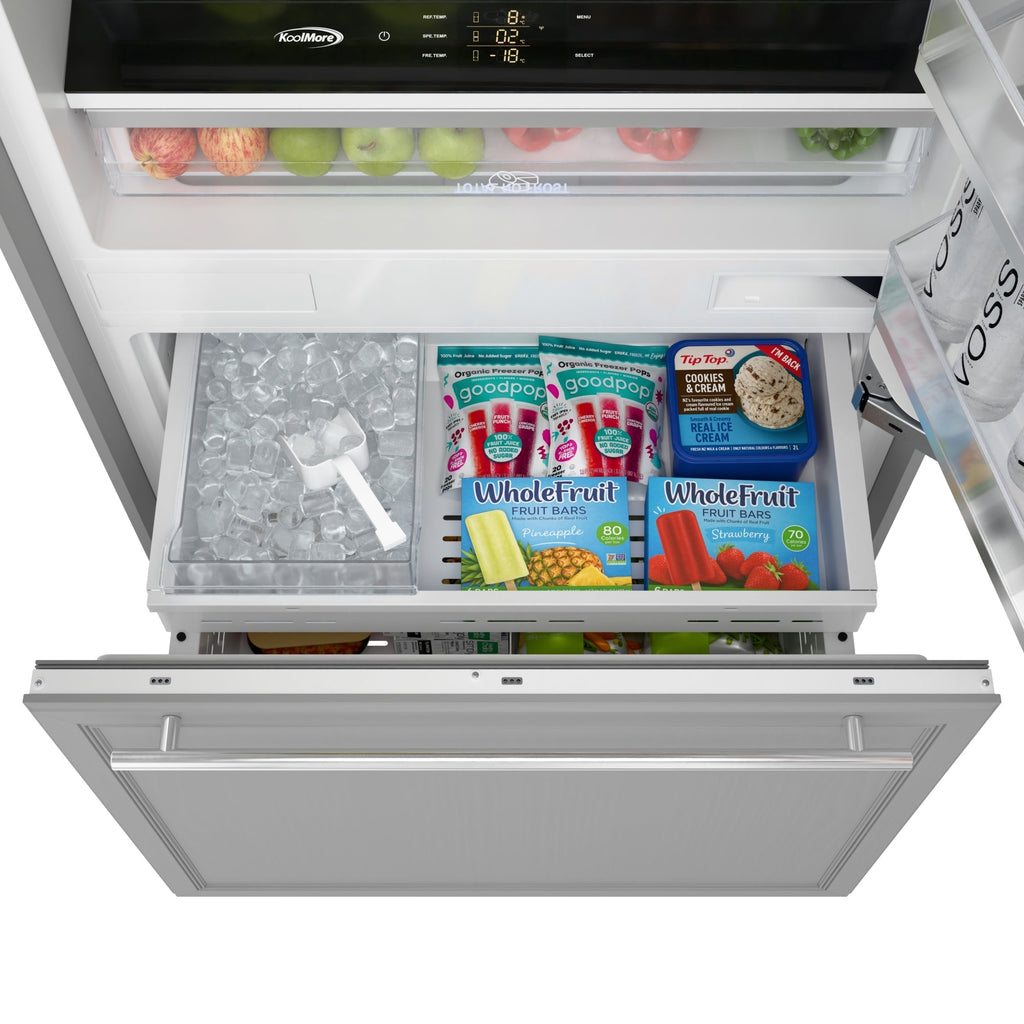 KoolMore Reserve 36 in. Panel Ready Refrigerator and Freezer with Ice maker and Water dispenser, Frost Free, 19.7 Cu. Ft.