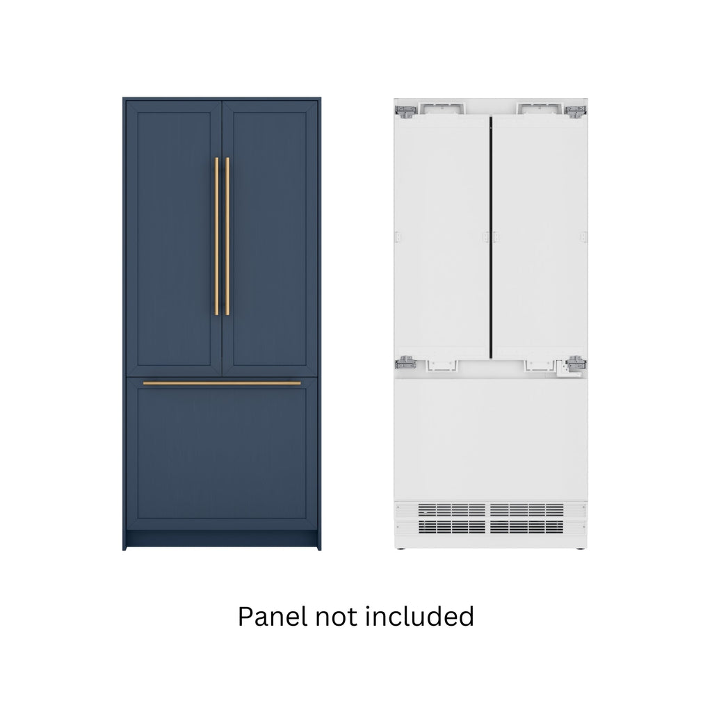 KoolMore Reserve 36 In. Panel Ready French Door Refrigerator with Ice Maker and Water Dispenser, Frost Free, 19.6 Cu. Ft.
