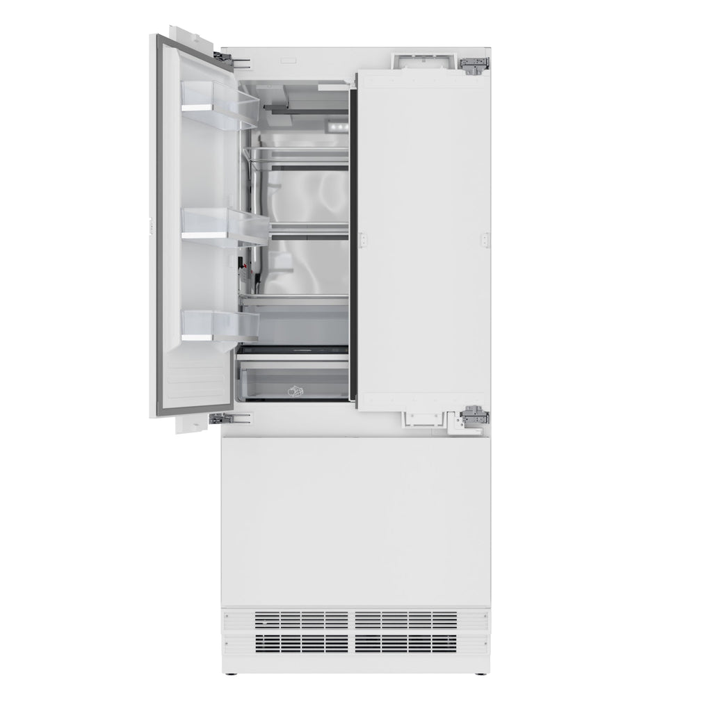KoolMore Reserve 36 In. Panel Ready French Door Refrigerator with Ice Maker and Water Dispenser, Frost Free, 19.6 Cu. Ft.