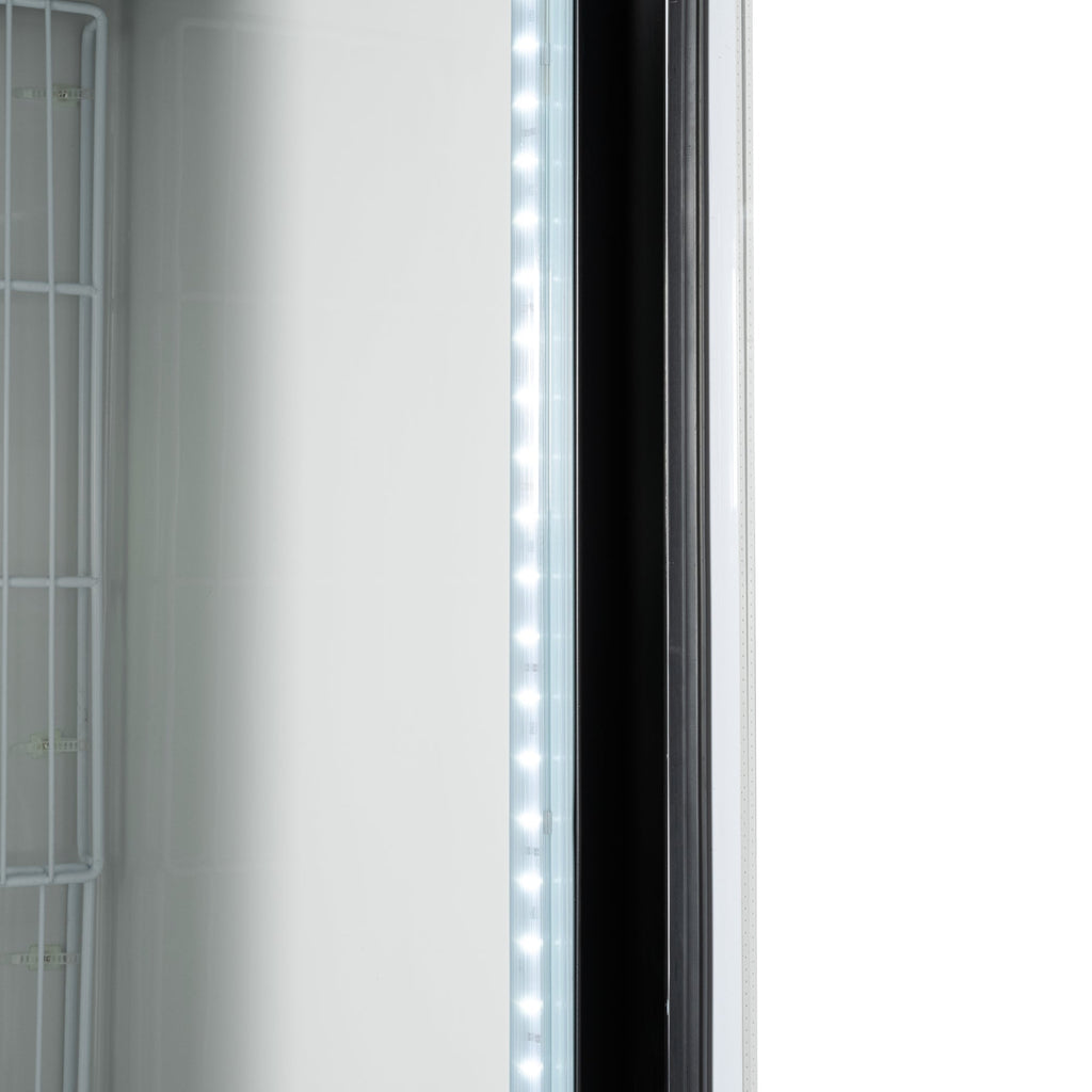31 in. 25 cu. ft. Commercial Indoor Glass-Door Ice Merchandiser Freezer in Black