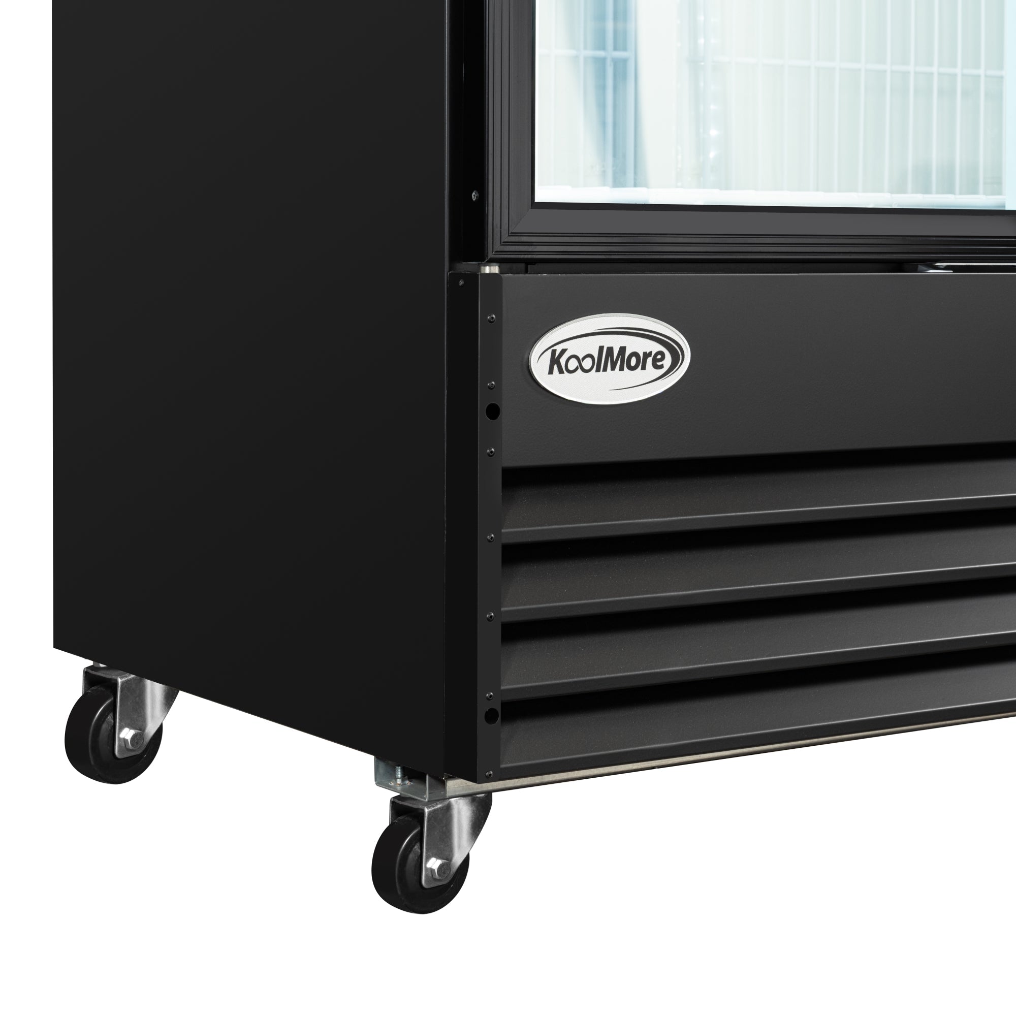 53 in. 42 cu. ft. Commercial Indoor Two Glass-Door Ice Merchandiser Freezer in Black