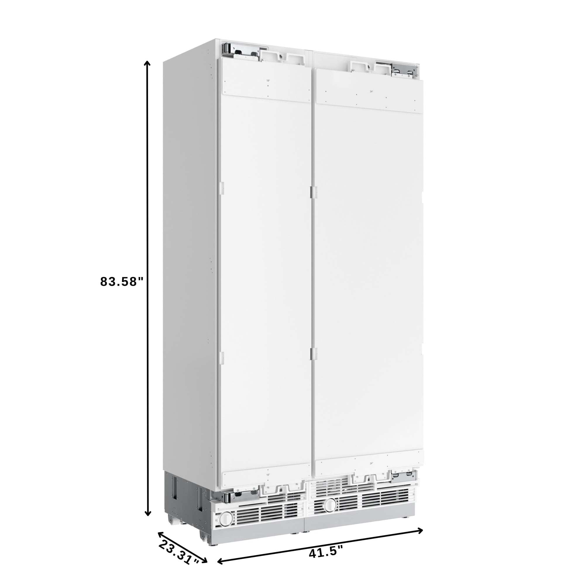 KoolMore Reserve Panel Ready Column 24 in. Refrigerator and 18 in. Freezer Combo, with Water and Ice Dispenser, ETL Listed, Energy Star