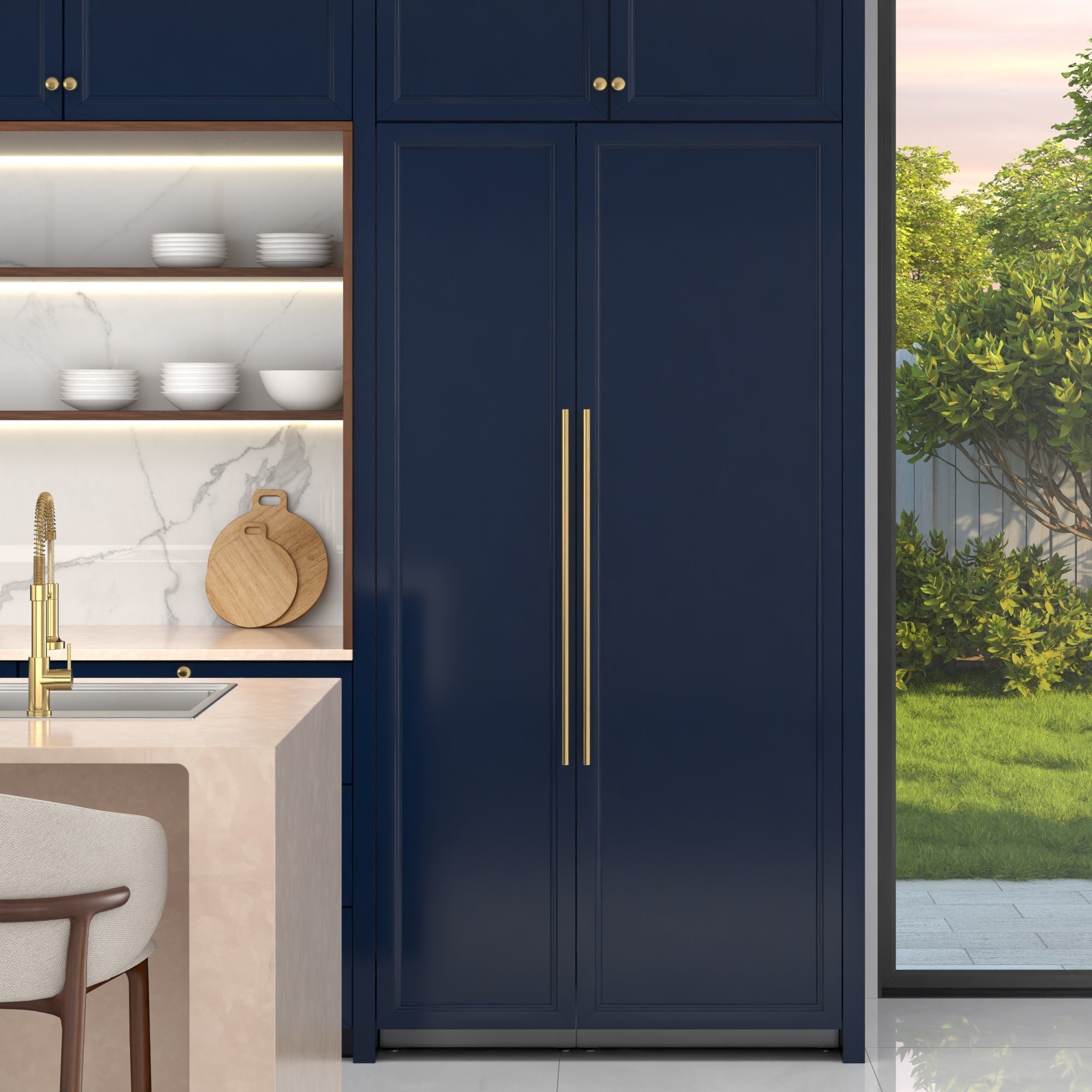 KoolMore Reserve Panel Ready Column 24 in. Refrigerator and 18 in. Freezer Combo, with Water and Ice Dispenser, ETL Listed, Energy Star