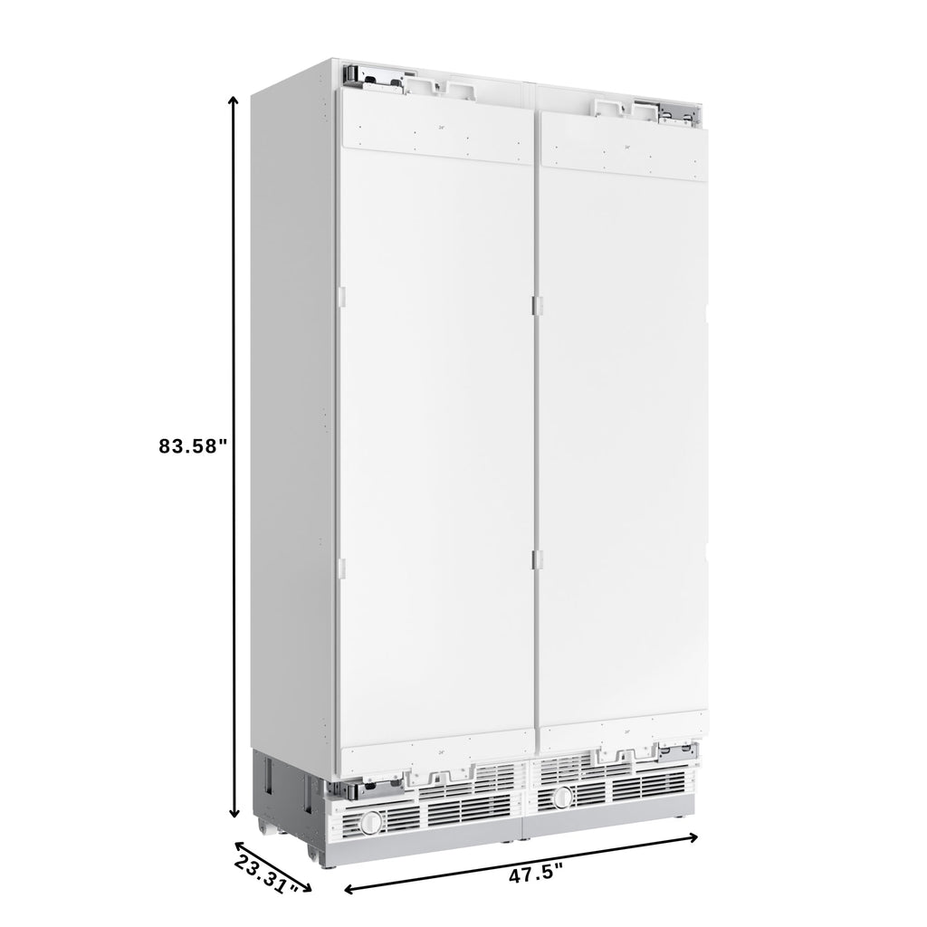KoolMore Reserve Panel Ready Column 24 in. Refrigerator and 24 in. Freezer Combo with Water and Ice Dispenser, ETL Listed, Energy Star