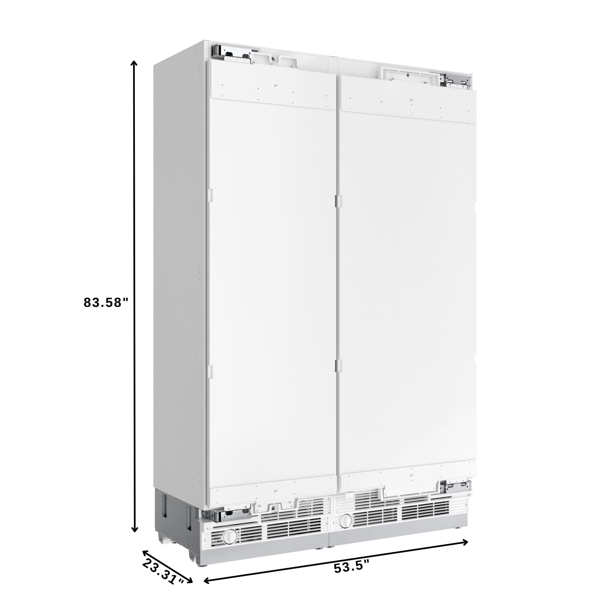 KoolMore Reserve Panel Ready Column 30 in. Refrigerator and 24 in. Freezer Combo with Water and Ice Dispenser, Frost Free, ETL Listed, Energy Star