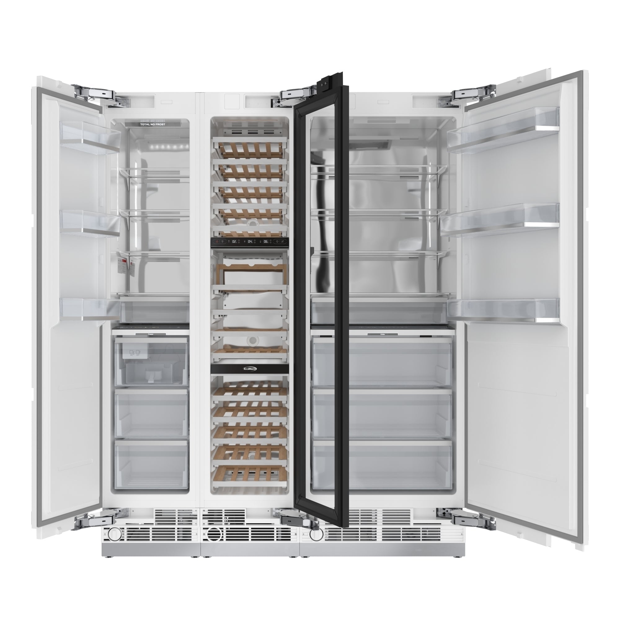 KoolMore Reserve Panel Ready Column 30 in. Refrigerator, 18 in. Wine Cooler and 18 in. Freezer Combo, with Water and Ice Dispenser, Frost Free, ETL Listed, Energy Star