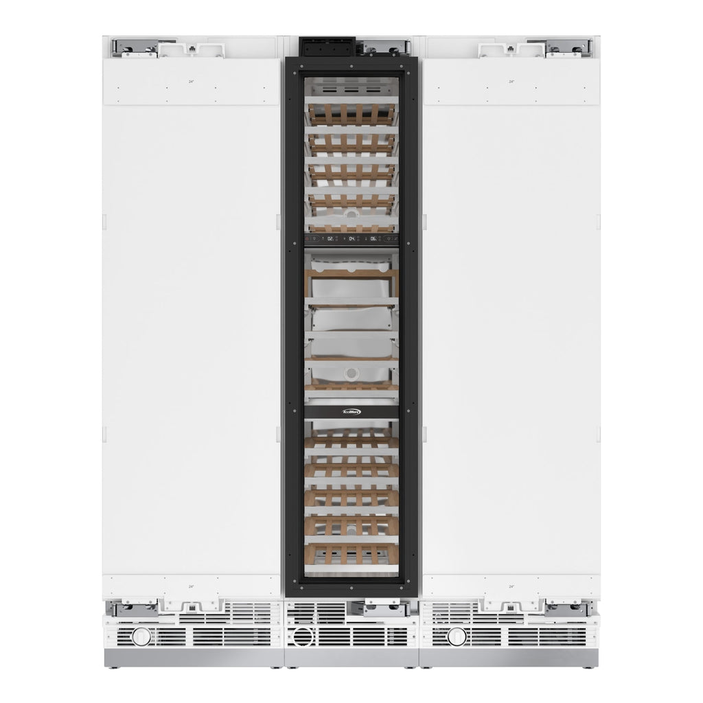 KoolMore Reserve Panel Ready  Column 24 in. Refrigerator, 18 in. Wine Cooler and 24 in. Freezer Combo with Water and Ice Dispenser, ETL Listed, Energy Star