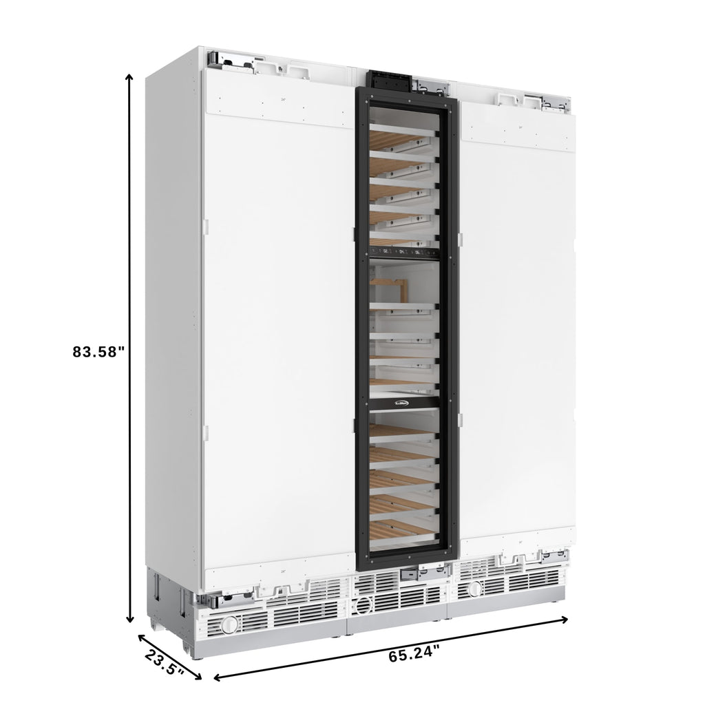 KoolMore Reserve Panel Ready  Column 24 in. Refrigerator, 18 in. Wine Cooler and 24 in. Freezer Combo with Water and Ice Dispenser, ETL Listed, Energy Star