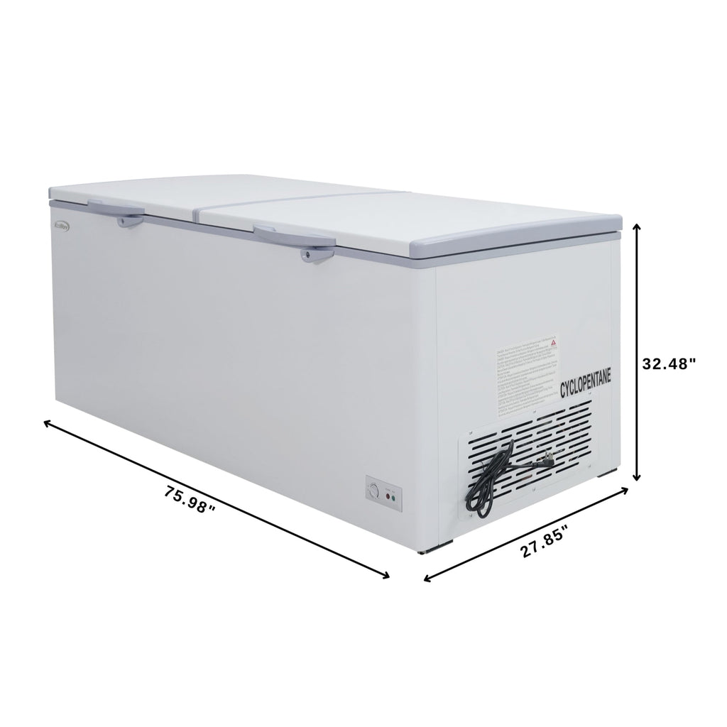 76 in. Commercial Chest Freezer 20 cu ft.