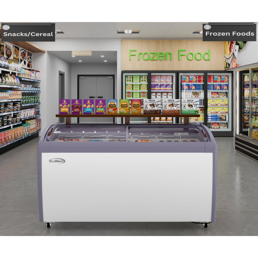 60 in. Display Ice Cream Freezer - 16 cu ft.