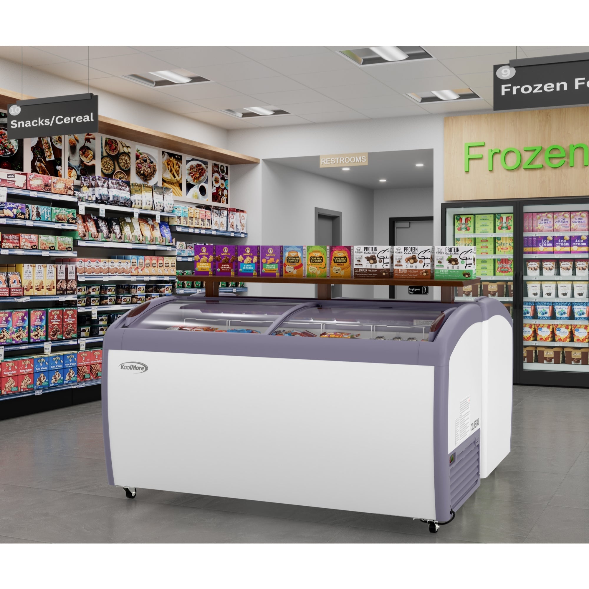 60 in. Display Ice Cream Freezer - 16 cu ft.