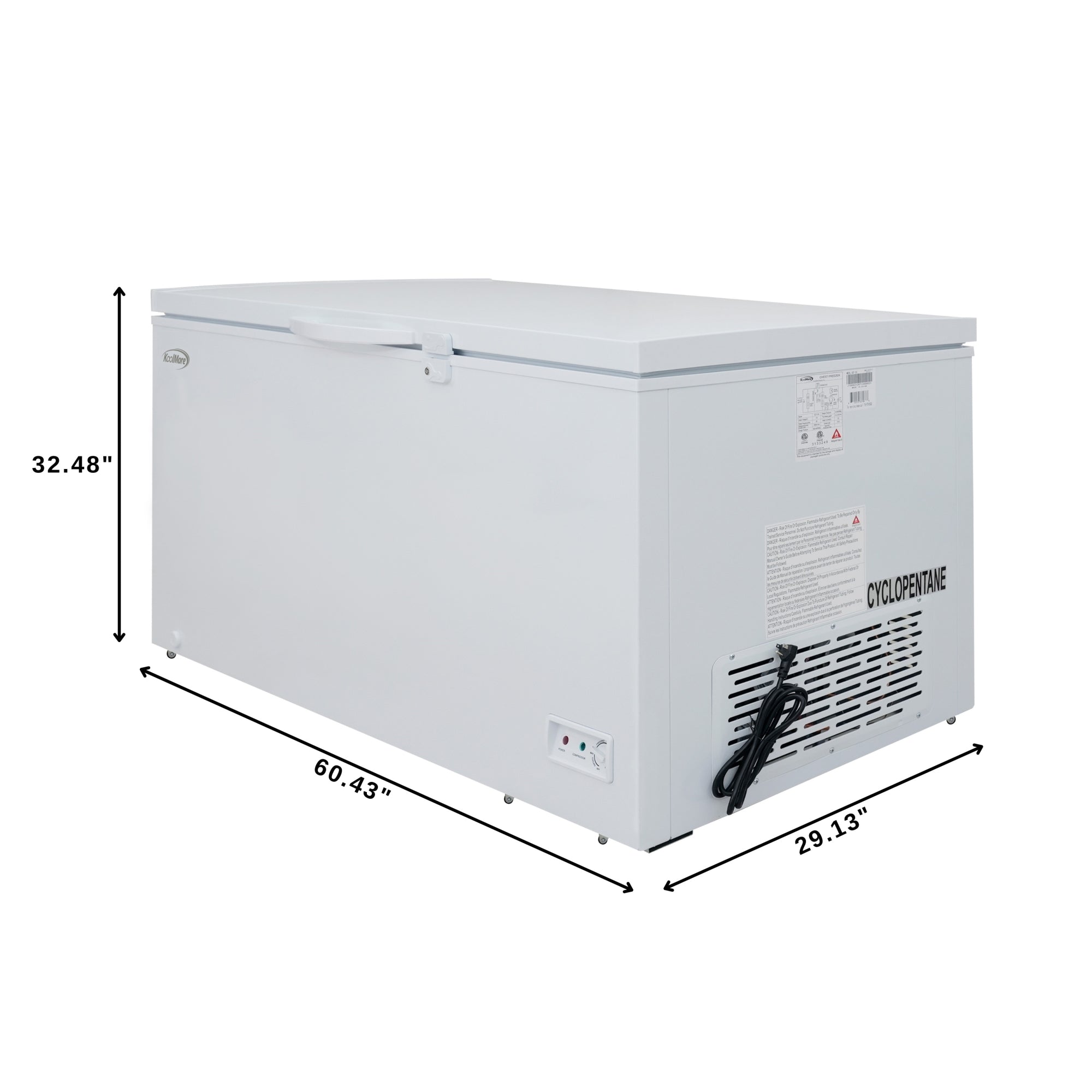 60 in. Commercial Chest Freezer 15.9 cu ft.