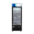 31 in. 25 cu. ft. Commercial Indoor Glass-Door Ice Merchandiser Freezer in Black