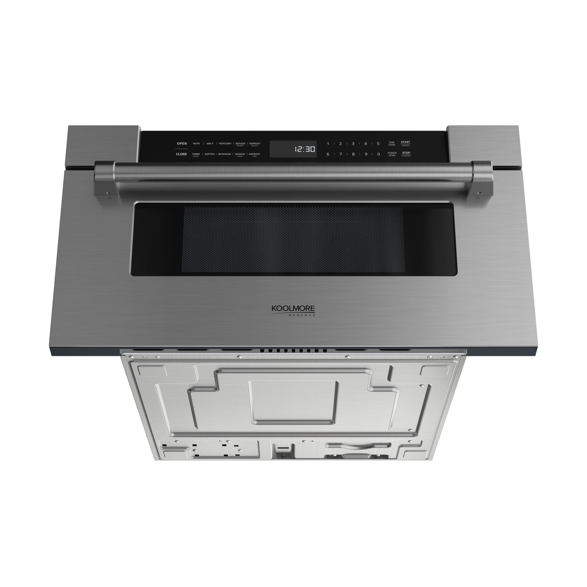 KoolMore Reserve 30 in. Stainless-Steel Microwave Drawer, 1.2 cu. ft. Capacity in Black