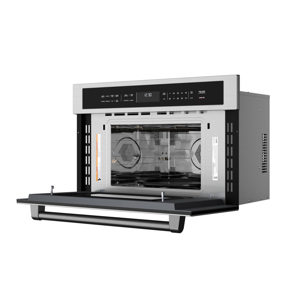 KoolMore Reserve 30 in. Stainless Steel Built-in Convection Microwave Oven with Speed and Sensor Cooking, 1.6 Cu. Ft. in Black