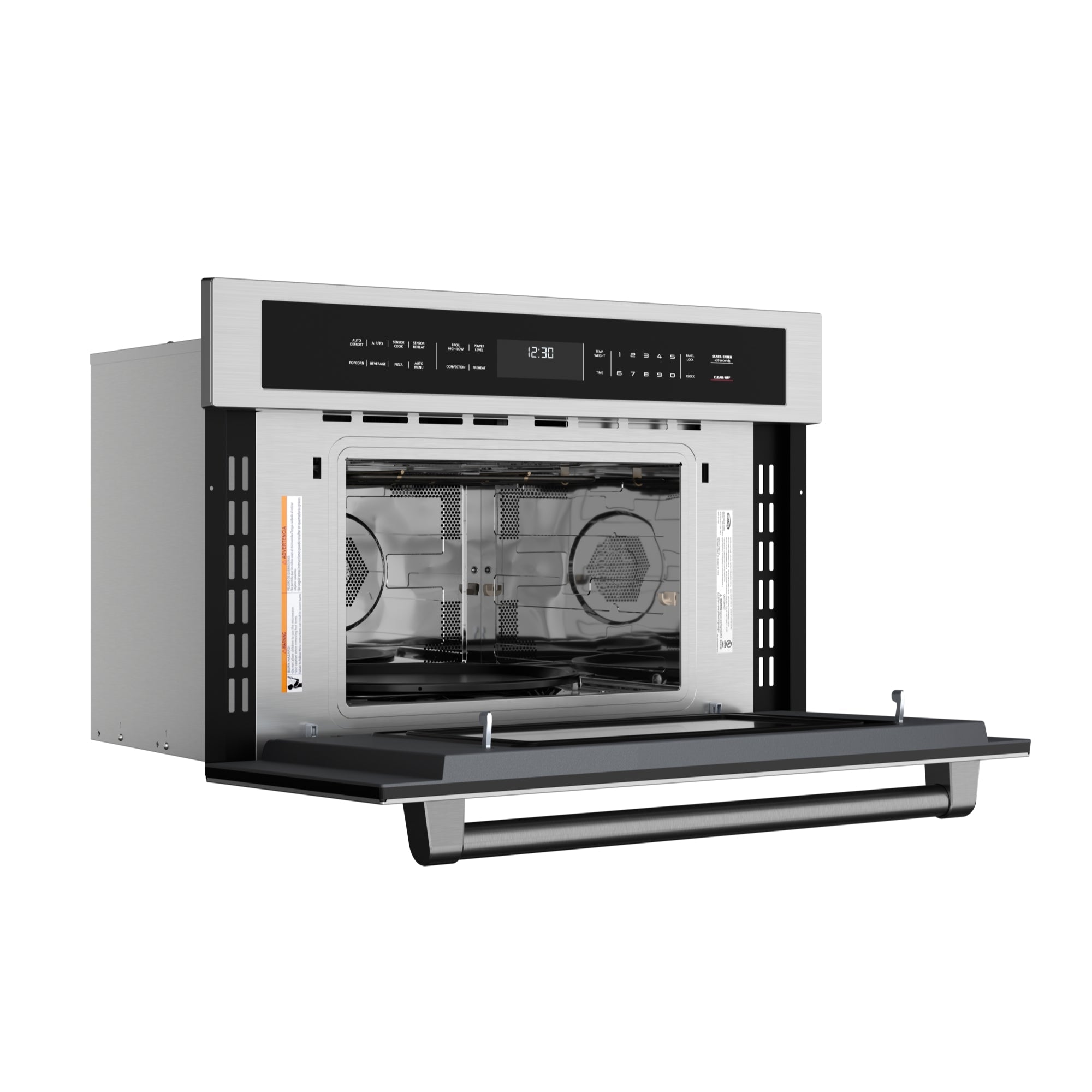 KoolMore Reserve 30 in. Stainless Steel Built-in Convection Microwave Oven with Speed and Sensor Cooking, 1.6 Cu. Ft. in Black
