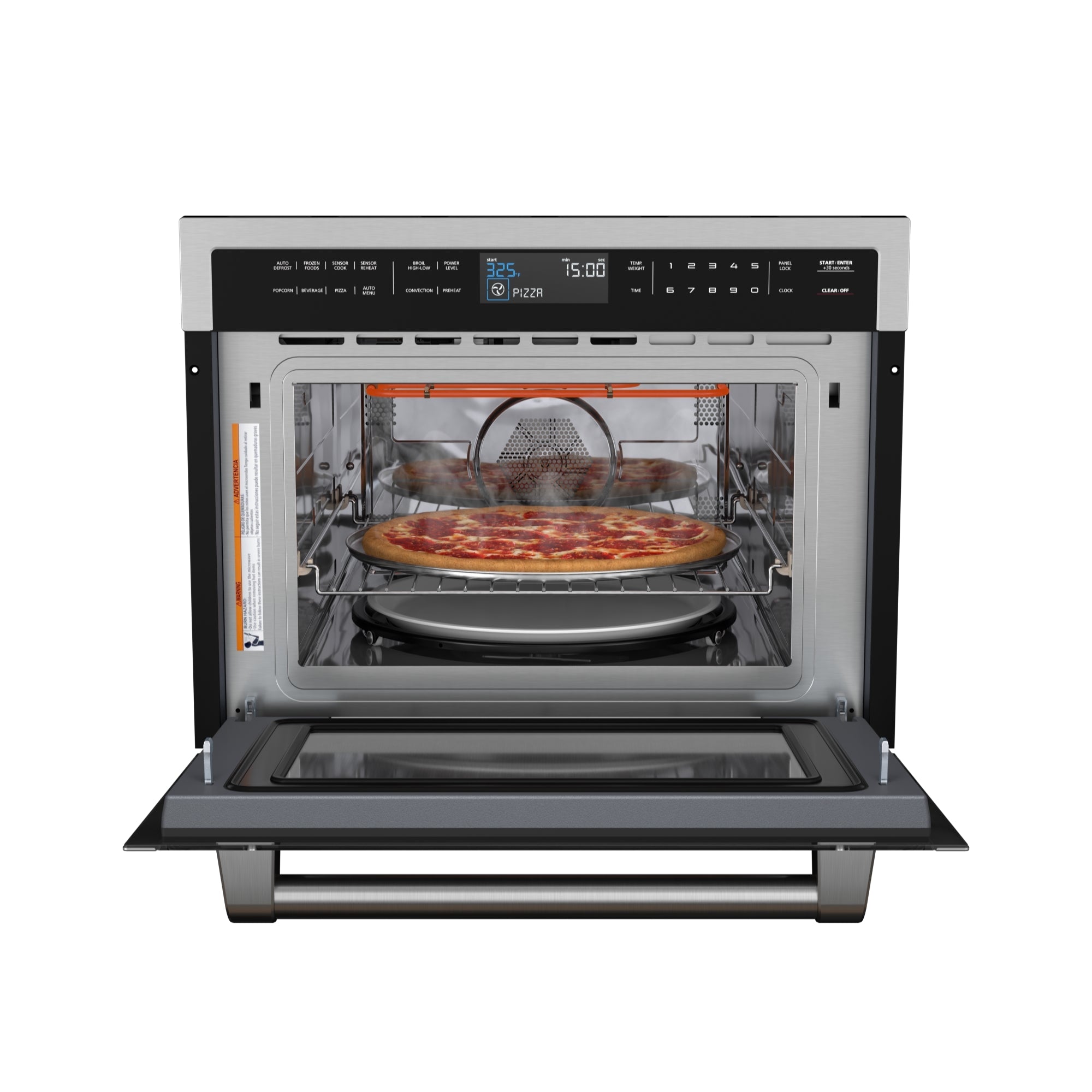 KoolMore Reserve 24 in. Stainless Steel Built-in Convection Microwave Oven with Speed and Sensor Cooking, 1.6 cu. ft. in Black (KM-CWO24 -BSS)