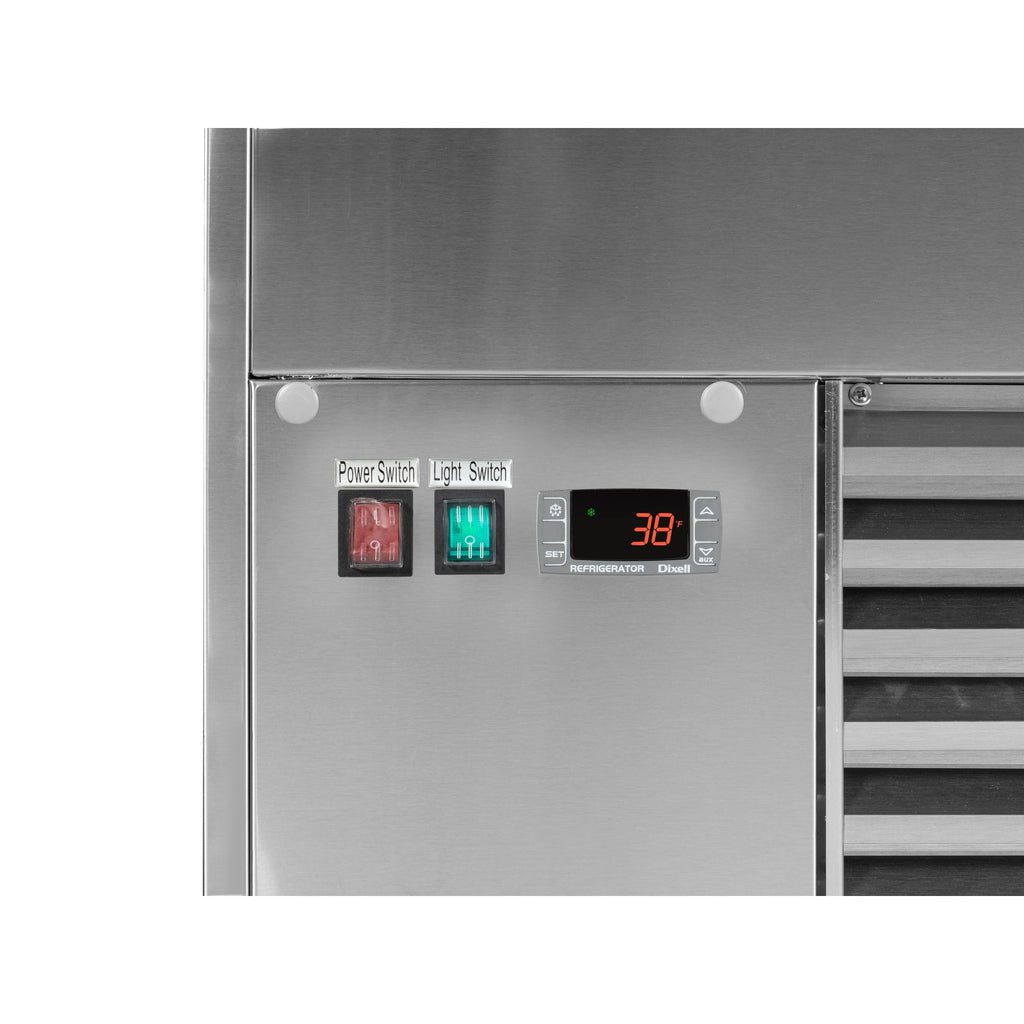 71 in. Refrigerated Bakery Display Case for Cakes, Stainless Steel Frame, 30 cu. ft.