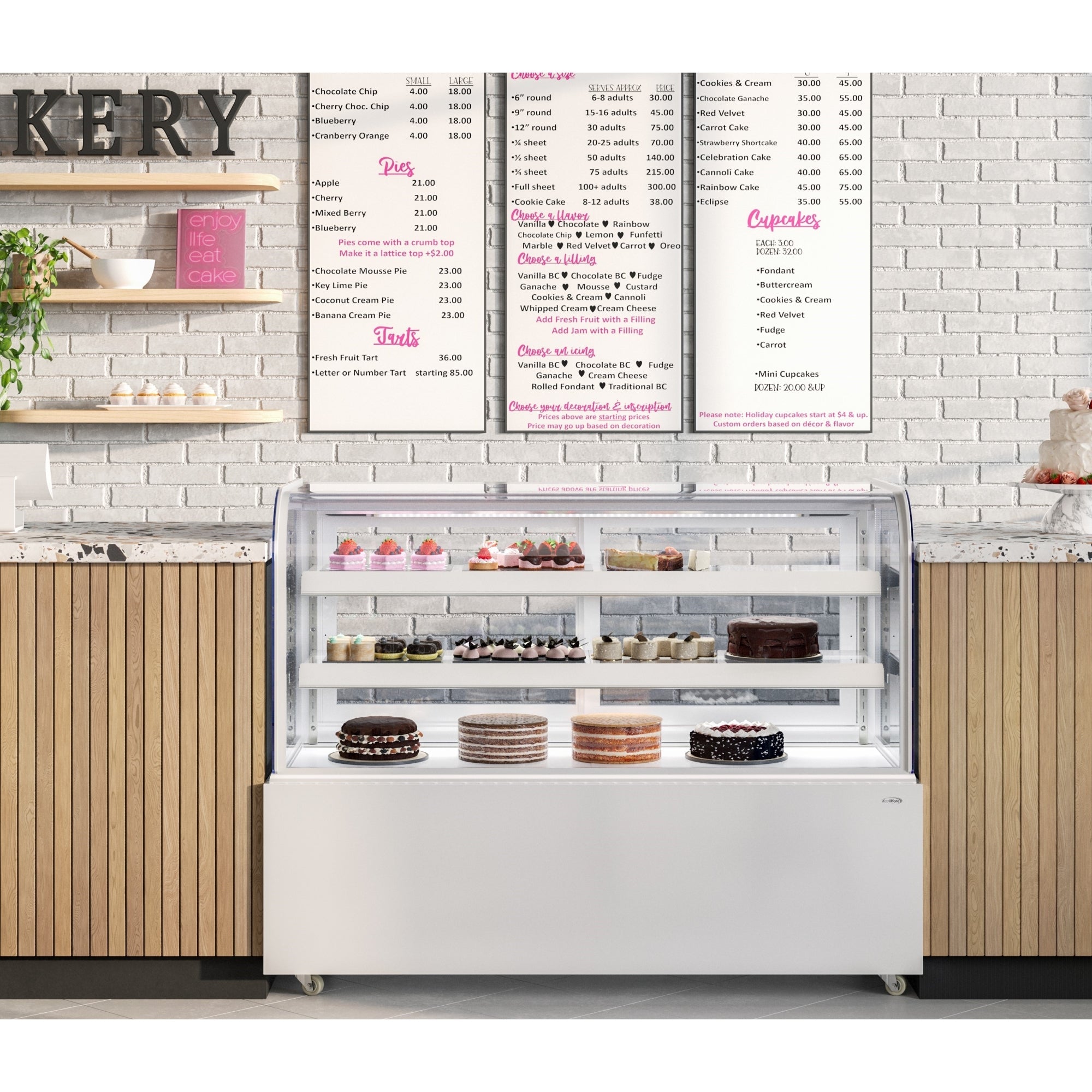 60 in. Refrigerated Bakery Display Case, 17.6 cu. ft. in White
