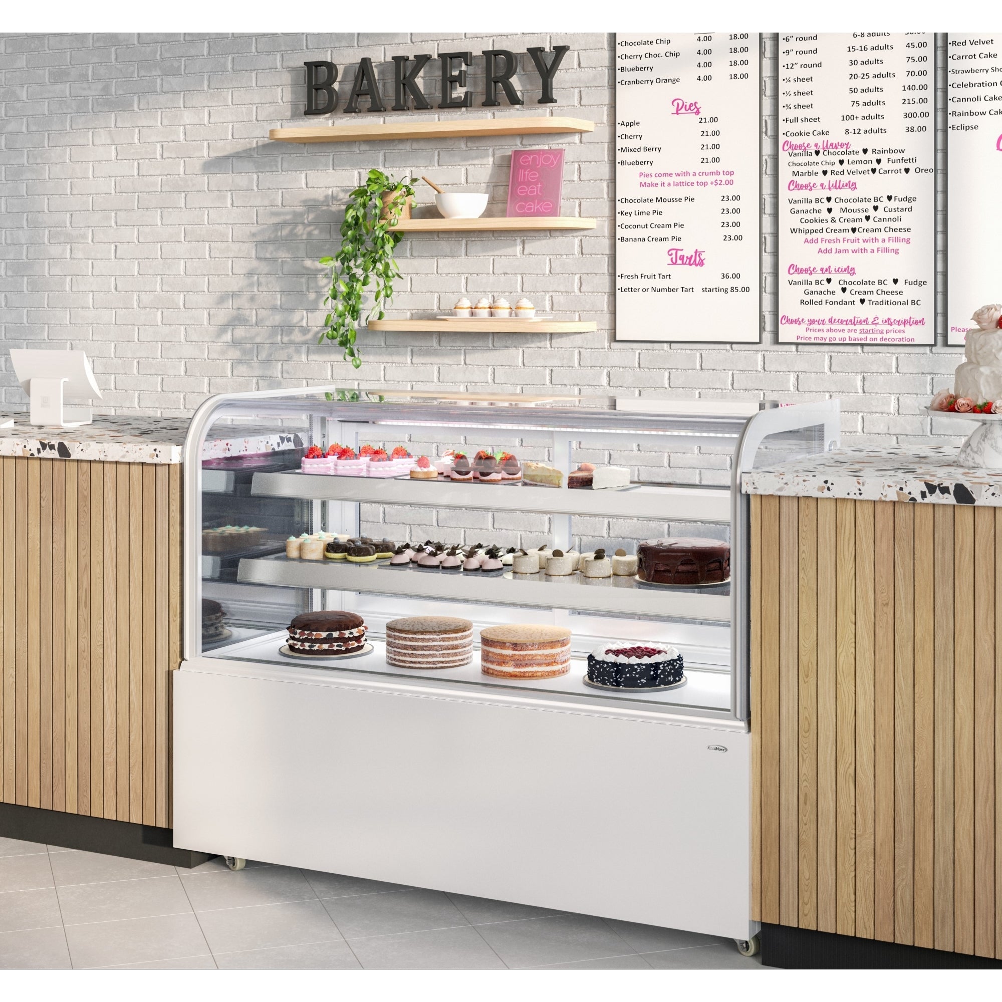 60 in. Refrigerated Bakery Display Case, 17.6 cu. ft. in White