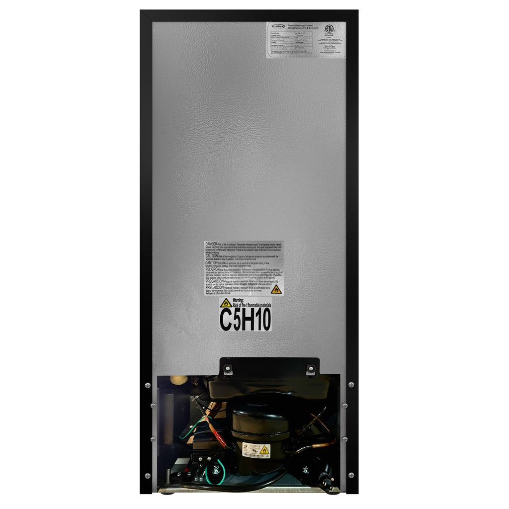 15 in. Small Stainless Steel, Glass-Door Built-In Refrigerator and Beverage Cooler, 3 cu. ft.