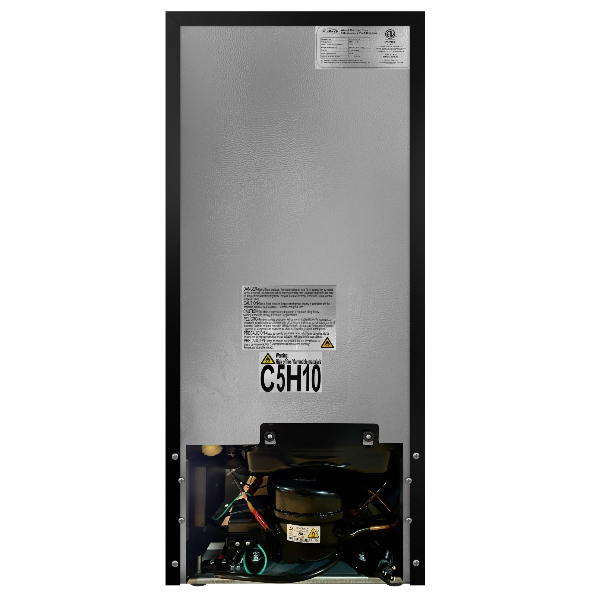 15 in. Small Stainless Steel, Glass-Door Built-In Refrigerator and Beverage Cooler, 3 cu. ft.
