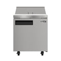 27 in. Commercial 1-Door Refrigerated Salad and Sandwich Prep Table, 8 Pan Capacity and 8 Cu. Ft. of Storage in Stainless-Steel